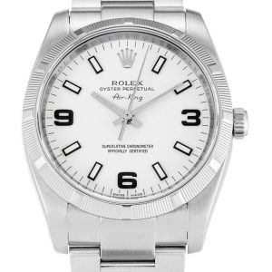 Rolex Air-King 34mm White Dial Stainless Steel Automatic Watch