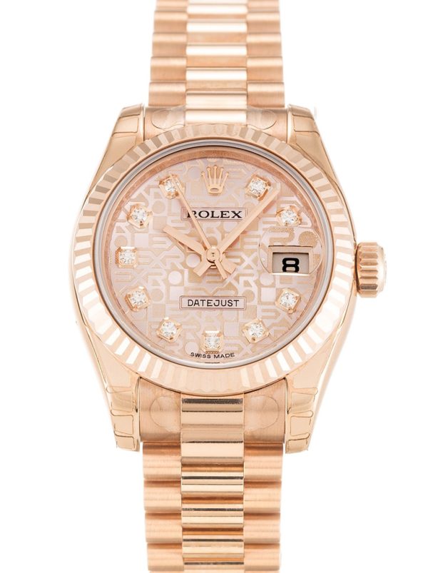 Rolex Lady-Datejust 26mm Rose Dial 179175