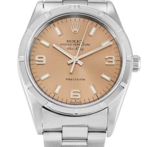 Rolex Air-King 34mm Salmon Dial Stainless Steel - Ref. 14010M