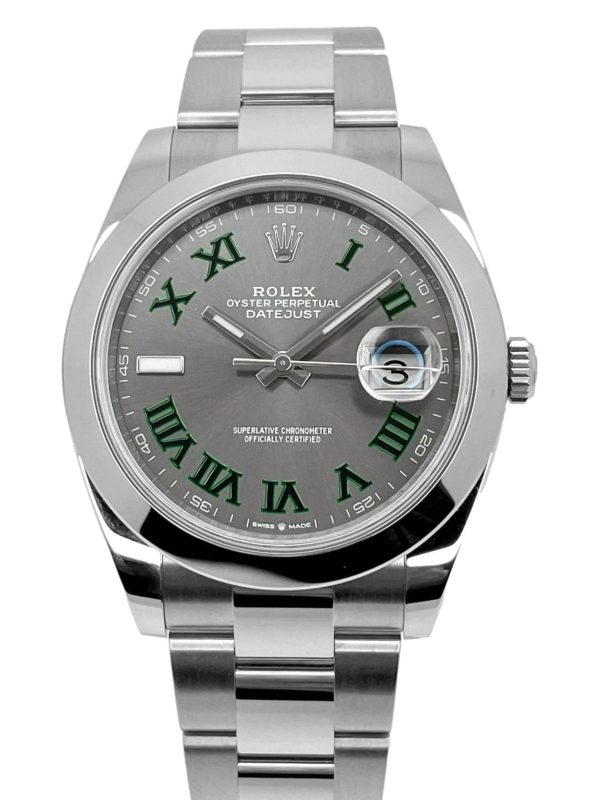 Superclone Rolex Datejust 41mm Rhodium Dial 126300 “Wimbledon” Oyster