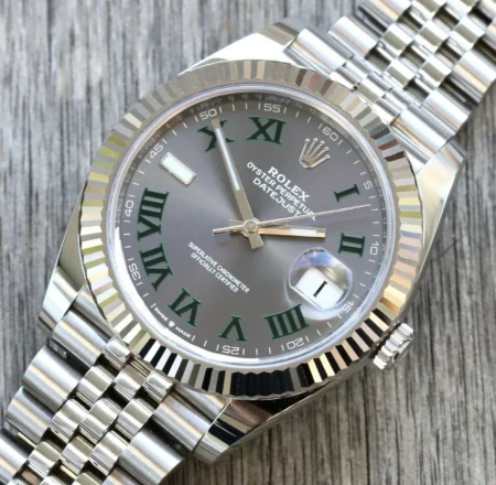 Superclone Rolex Datejust 41mm Rhodium Dial 126334 “Wimbledon” Flutted / Jubilee - Image 3
