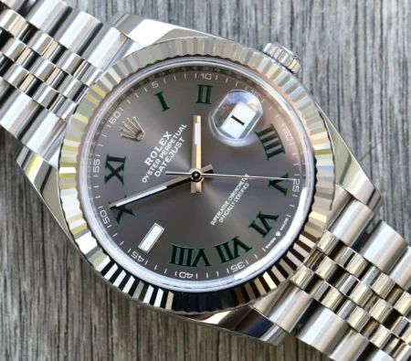 Superclone Rolex Datejust 41mm Rhodium Dial 126334 “Wimbledon” Flutted / Jubilee - Image 4