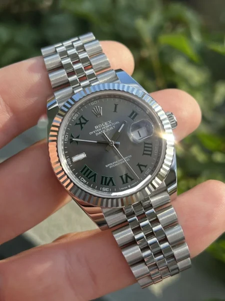 Superclone Rolex Datejust 41mm Rhodium Dial 126334 “Wimbledon” Flutted / Jubilee - Image 10
