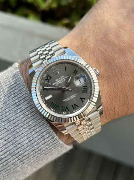 Superclone Rolex Datejust 41mm Rhodium Dial 126334 “Wimbledon” Flutted / Jubilee - Image 11