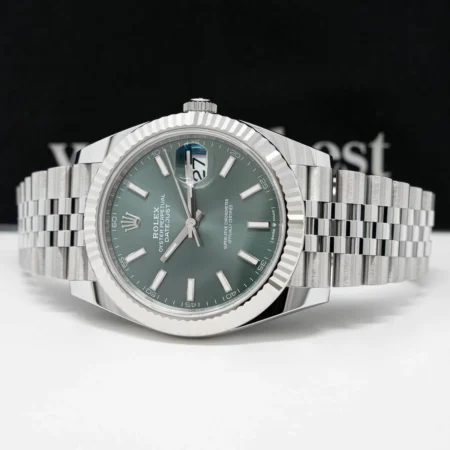 Rolex Datejust 41mm Green Dial 126334 Jubilee - Image 8